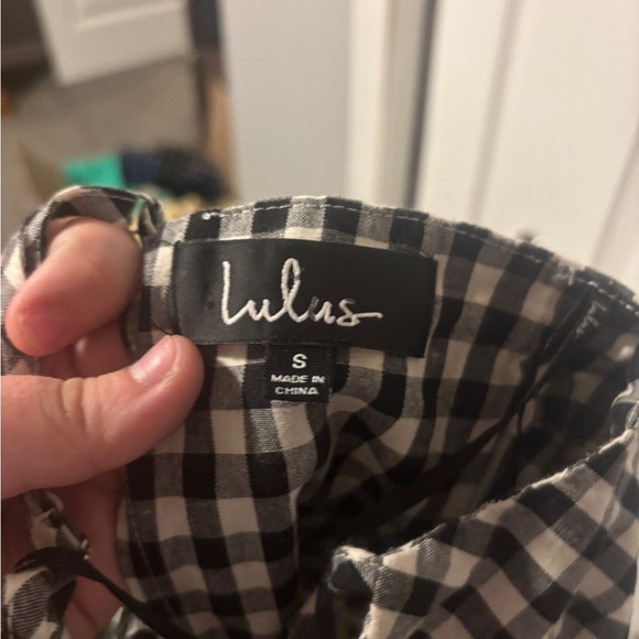Lulus Sawyer Black and White Gingham Mini Dress - Picture 4 of 5